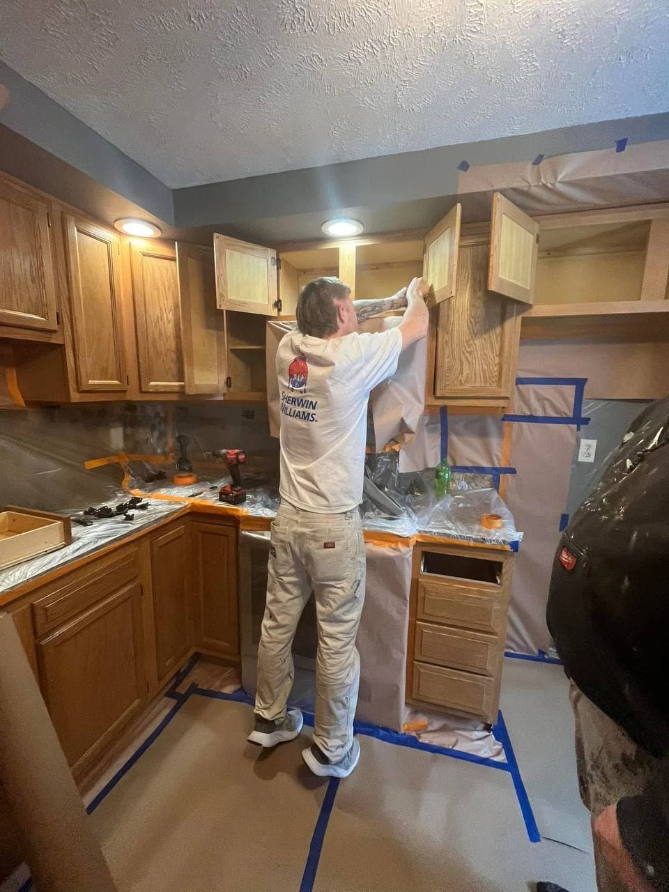 Prepping kitchen cabinets for painting
